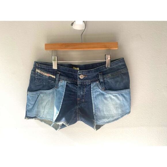 Diesel Girls Kids New PATIC DENIM SHORTS W OUTSIDE POCKETS Sz: 16 RTL: $119 - Picture 1 of 6